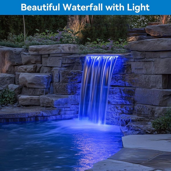 Phewnyzo Height 13.4 In. Black Solar Bird Bath Stainless