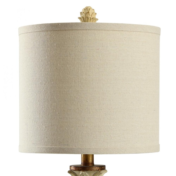 Distressed Artichoke Base Table Lamp Set of 2