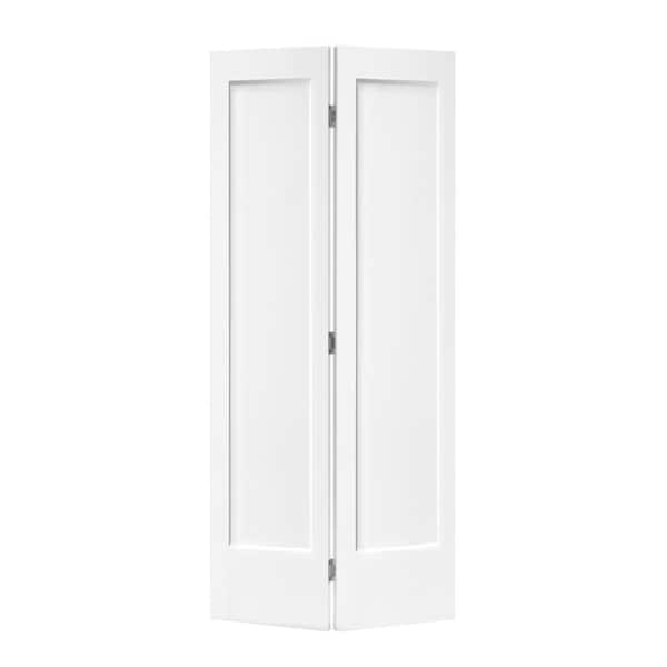 CALHOME 36 In. X 80 In. 1 Panel Shaker White Painted MDF Composite Bi ...