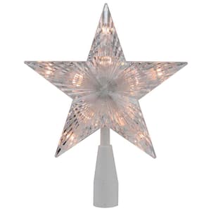 7 in. Traditional 5-Point Star Christmas Tree Topper - Clear Lights