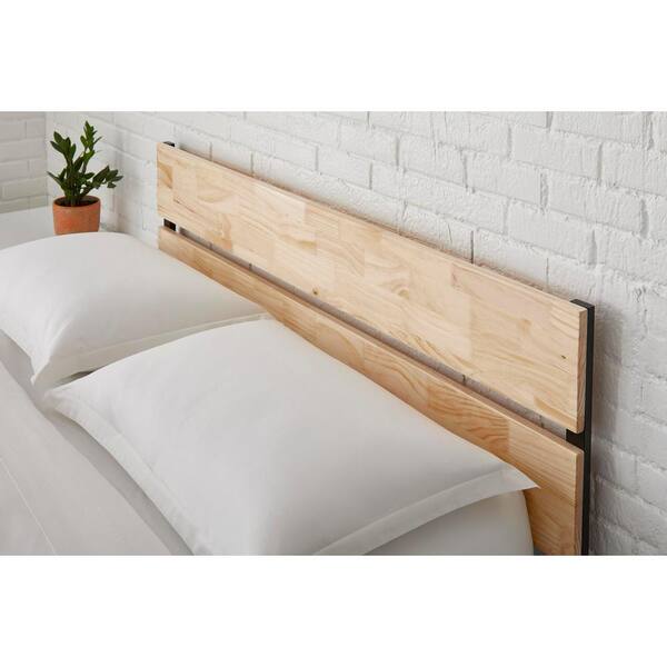 Stylewell Blackwell Natural Finish Wood, Natural Wood Queen Platform Bed Frame