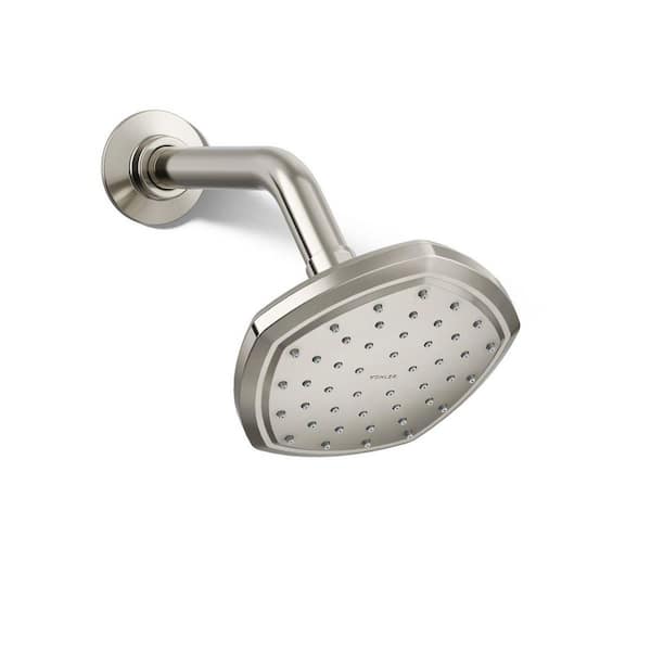 KOHLER Occasion 1-Spray Patterns with 2.5 GPM 5.5 in. Wall Mount Fixed Shower Head in Vibrant Polished Nickel