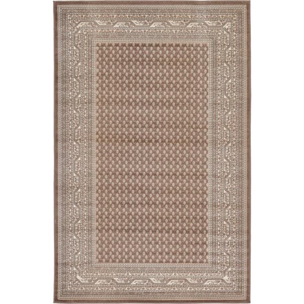 Unique Loom Williamsburg Allover Brown 5' 0 x 8' 0 Area Rug
