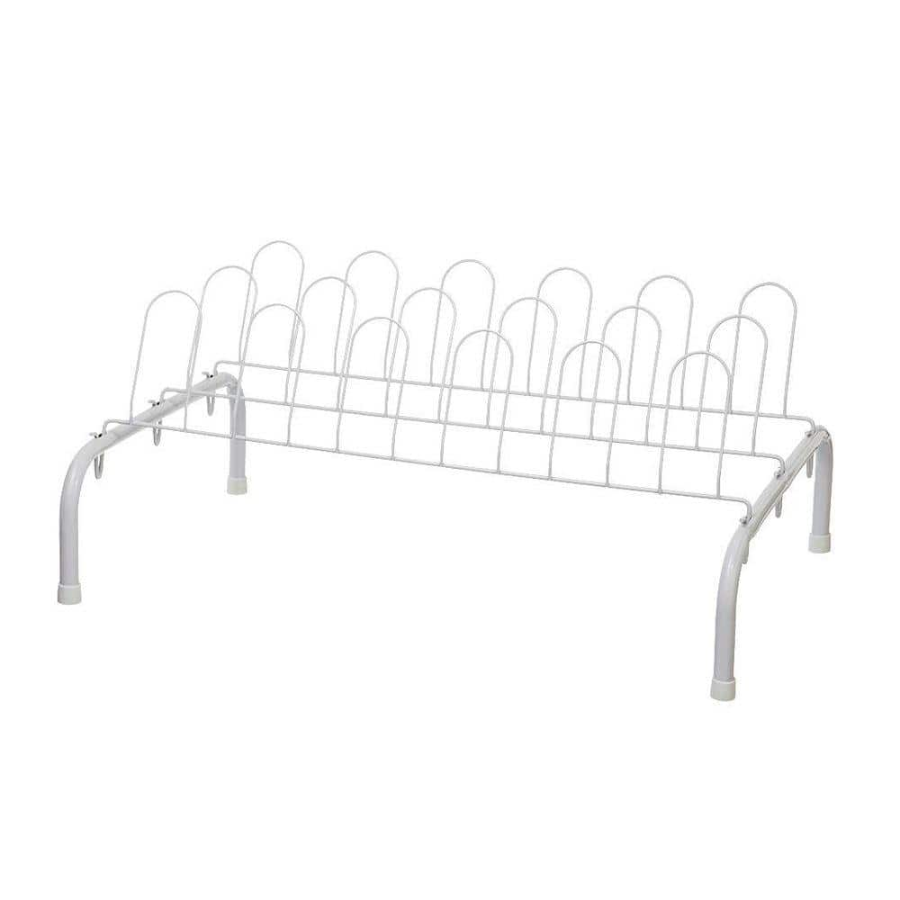 ClosetMaid 11 H 9-Pair White Wire Shoe Rack