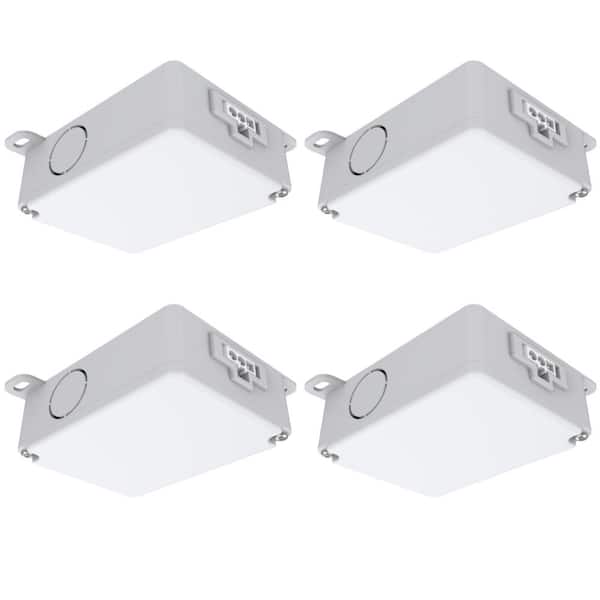 Feit Electric White Onesync Under Cabinet Hardwire Converter Junction Box (4-Pack)