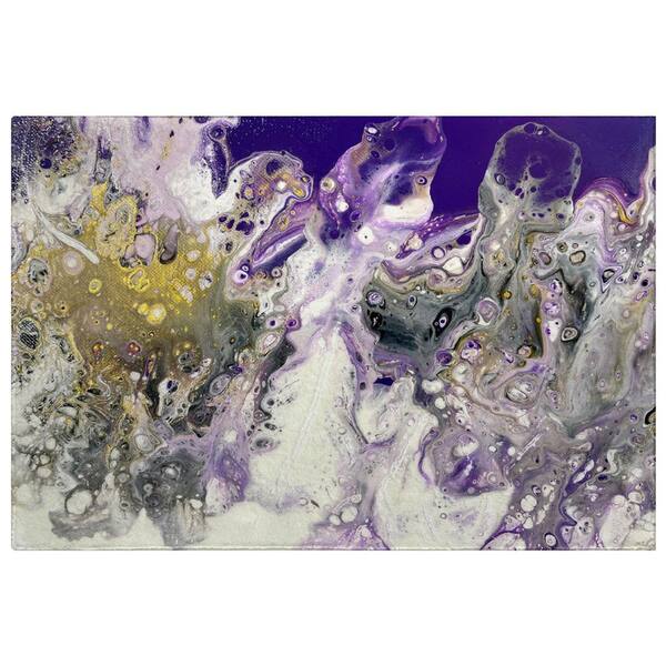 Dream Shag Premium Machine Washable Abstract ADS52 Amethyst 3 ft. x 4 ft. Area Rug