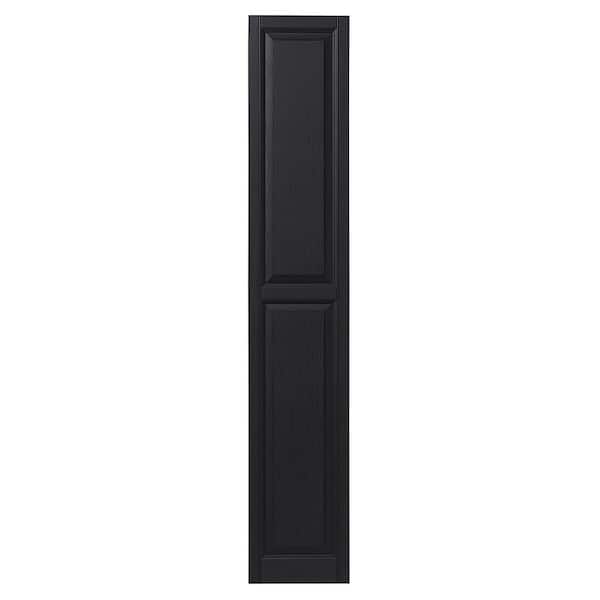 Ply Gem 12 in. x 71 in. Raised Panel Polypropylene Shutters Pair in Black