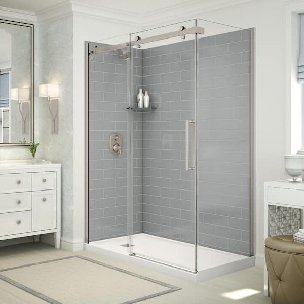 MAAX Utile Metro 32 in. x 60 in. x 83.5 in. Left Drain Corner