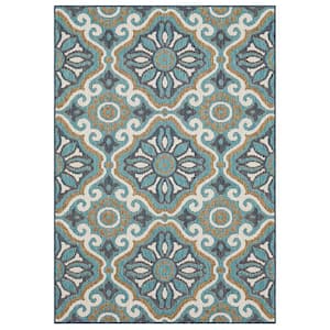 Mohawk Home Sorrento Rust 5 ft. 3 in. x 7 ft. 6 in. Geometric Indoor/Outdoor  Area Rug 790813 - The Home Depot