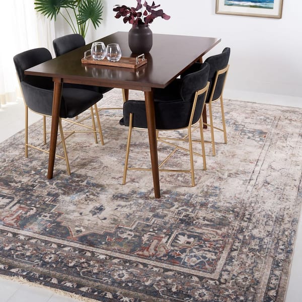 Vintage Persian 9 ft. x 12 ft. Ivory/Green Oriental Area Rug