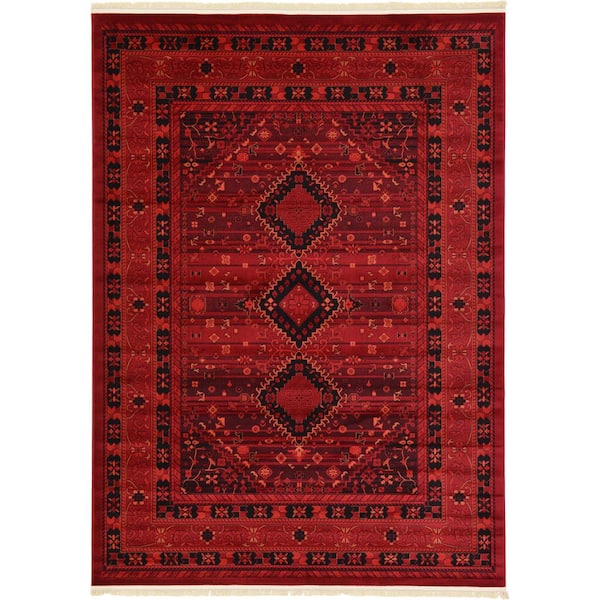 Unique Loom Tekke Lincoln Red 8' 0 x 11' 0 Area Rug
