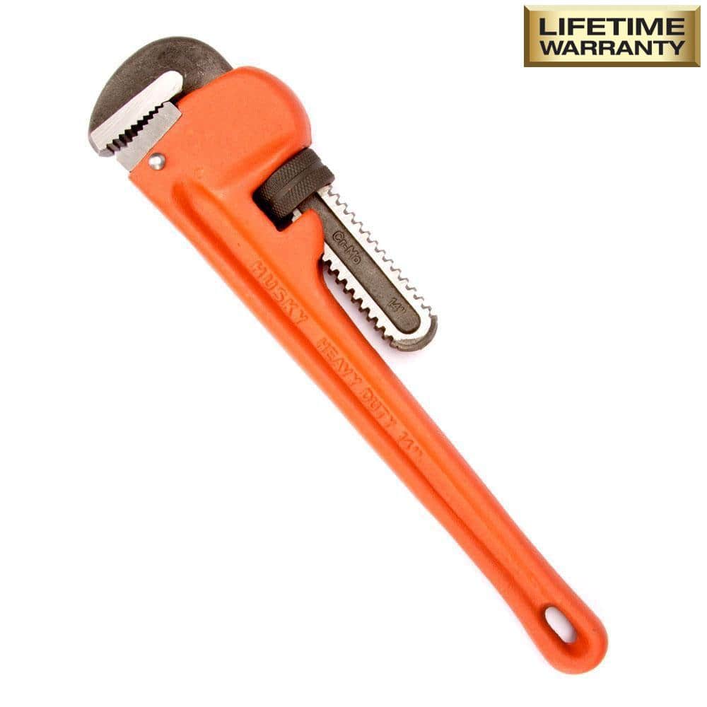 Husky 12.99 in. Heavy-Duty Pipe Wrench 007-570-HKY - The Home Depot
