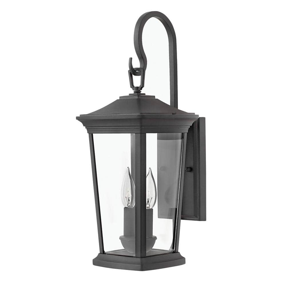 Bromley Elegance 2-Light Museum Black Outdoor Wall Lantern