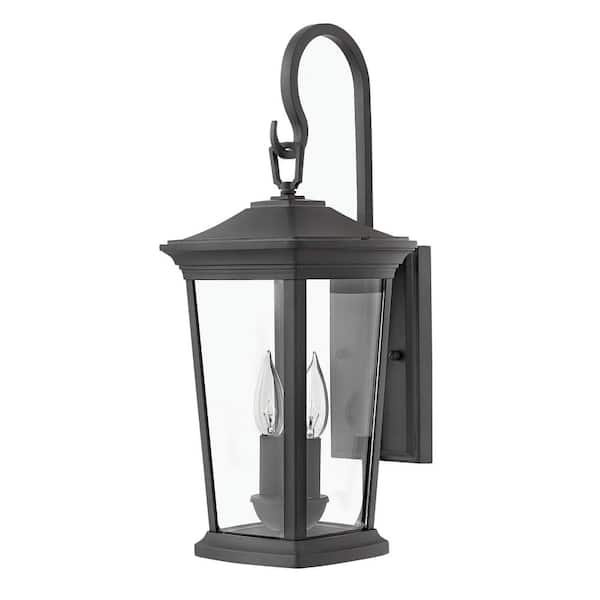 HINKLEY Hinkley Bromley Medium Outdoor Wall Mount Lantern, Museum Black