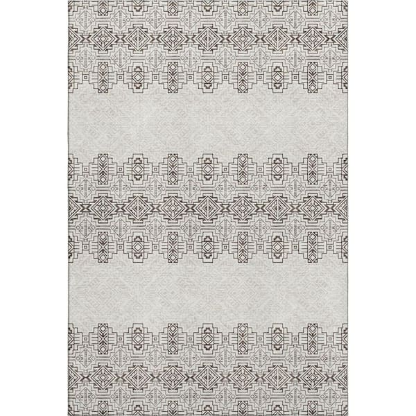 Addison Rugs Mayfield Premium Machine Washable Abstract AMF970 Chocolate 10 ft. x 14 ft. Area Rug