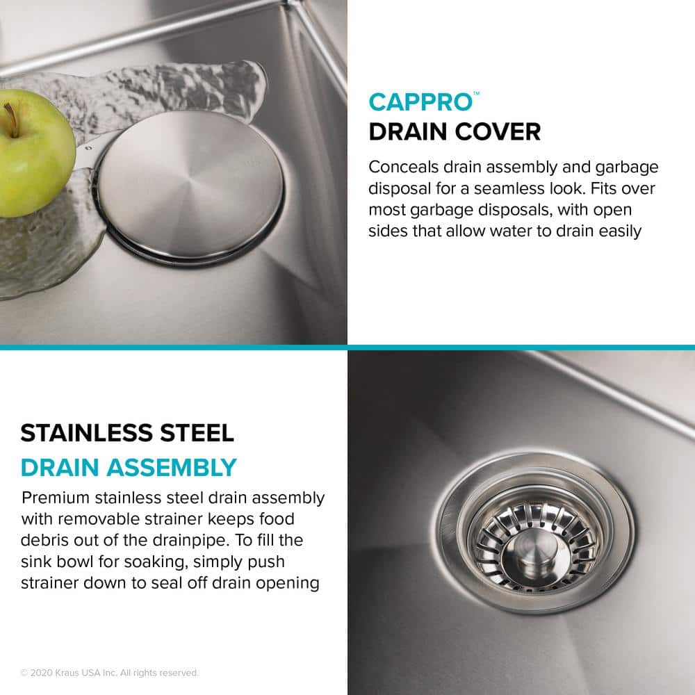 Kraus 13-inch Stainless Steel Undermount Bar Sink