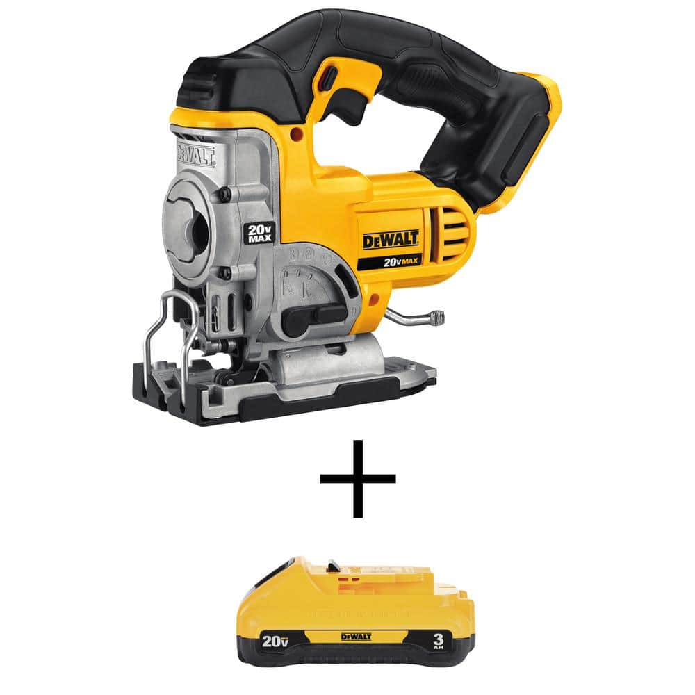 DEWALT 20V MAX Lithium-Ion Cordless Jig and 20V MAX Compact Lithium-Ion 3.0Ah Battery The Depot