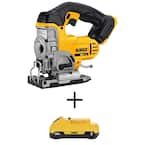 20-Volt MAX Lithium-Ion Cordless Jig Saw (Tool-Only) with 20-Volt MAX Compact Lithium-Ion 3.0 Ah Battery Pack
