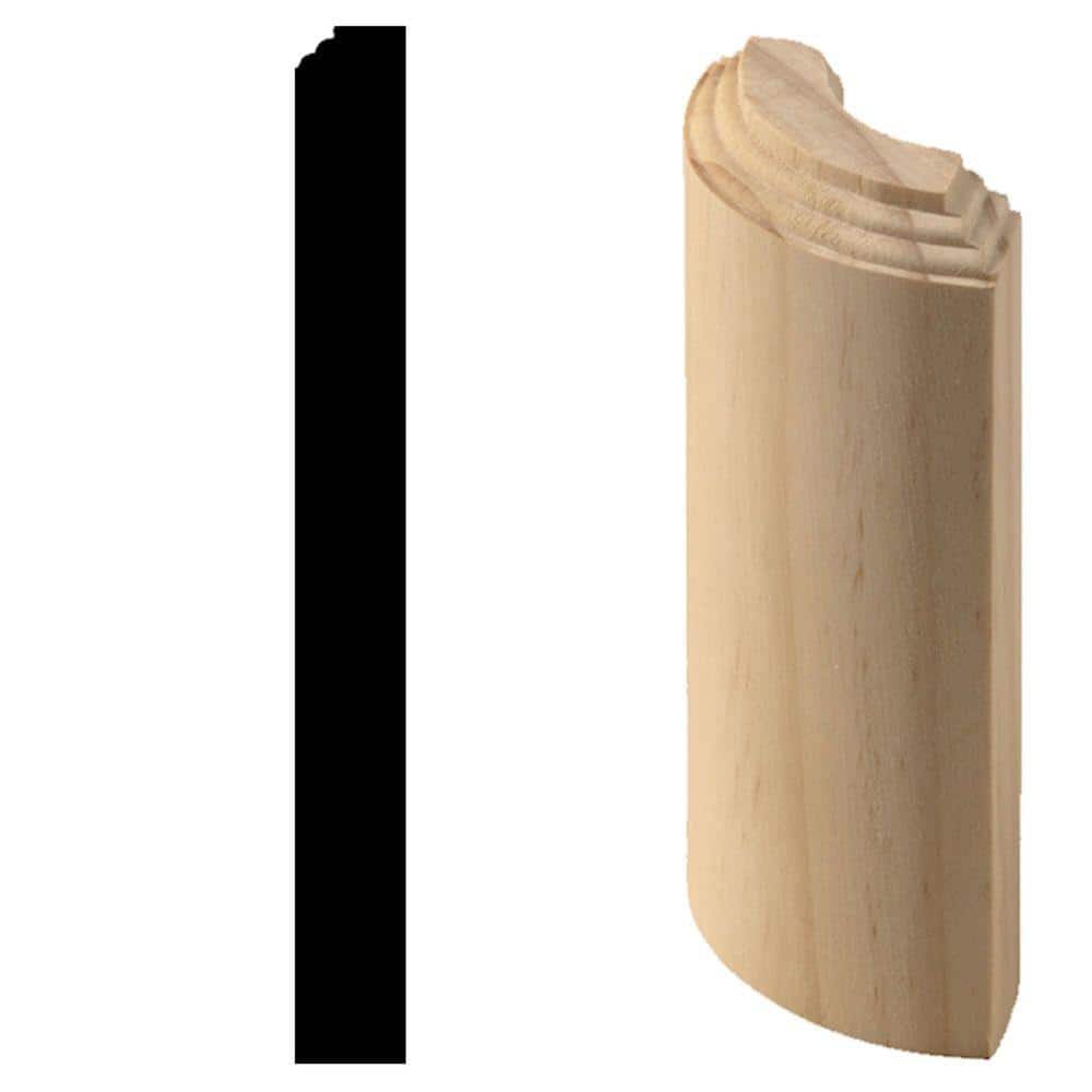 5/8 in. x 5/8 in. x 7 in. Hardwood Radius Base Block Moulding