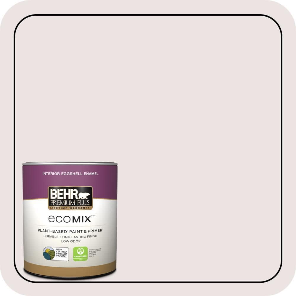 1 qt. #110E-1 Whimsical White Eggshell Enamel EcoMix Plant-Based Interior Paint & Primer price history on PriceWatchPro
