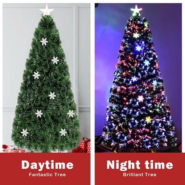 90cm Galaxy Fibre Optic Christmas Tree Multi-Coloured Lights Fiber Pre Lit 