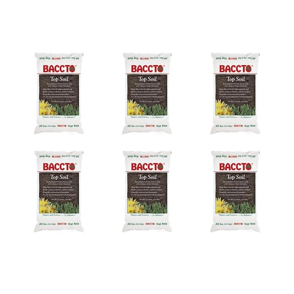 Baccto Lawn Soil With Reed Sedge, Peat and Sand 50 lbs. (6Pack) 6 x