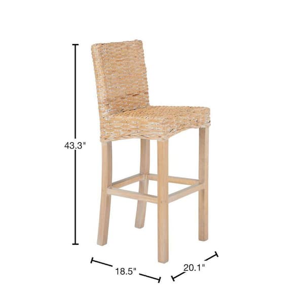 Safavieh tobie cheap rattan bar stool