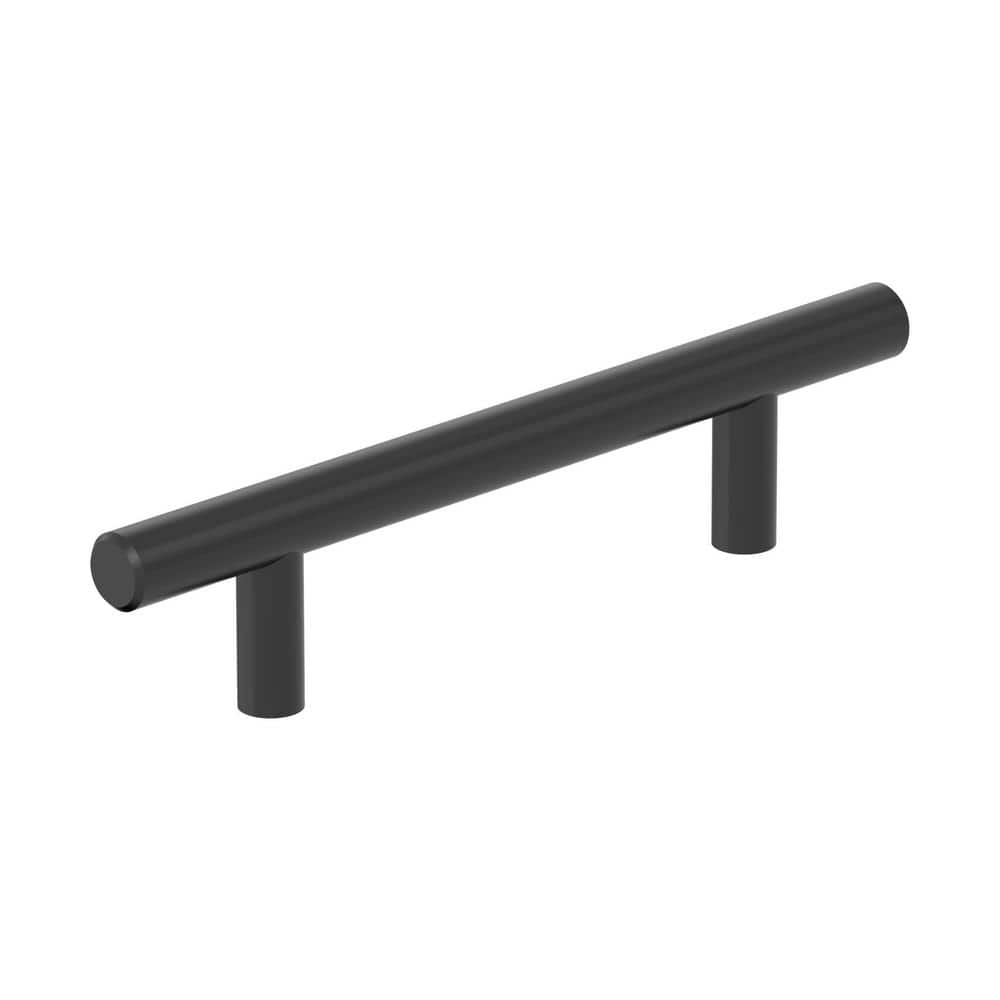 Bar Pulls Hollow 3-3/4 in. (96mm) Modern Matte Black Bar Cabinet Pull price history on PriceWatchPro