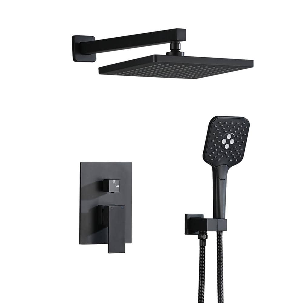 Single Handle 4-Spray Shower Faucet with Handshower 1.8 GPM with Easy to In
