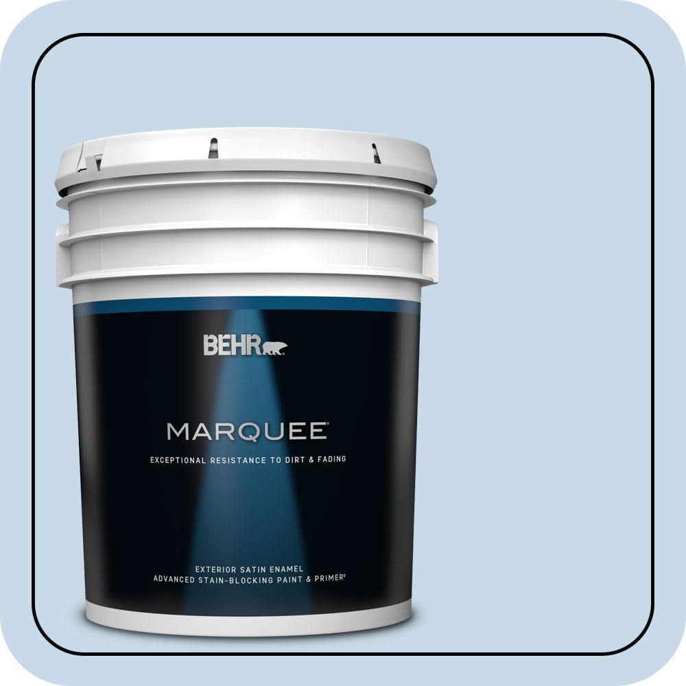 BEHR MARQUEE 5 gal. #MQ3-24 Celestial Light Satin Enamel Exterior Paint \u0026  Primer 945005 - The Home Depot, image size:1000x1000