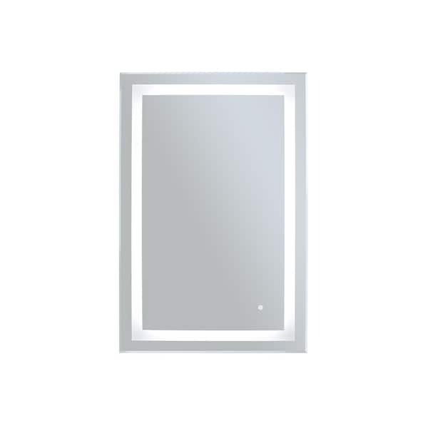 WarmlyYours Audrey 24 in. W x 36 in. H Frameless Rectangular LED Light Bathroom Vanity Mirror