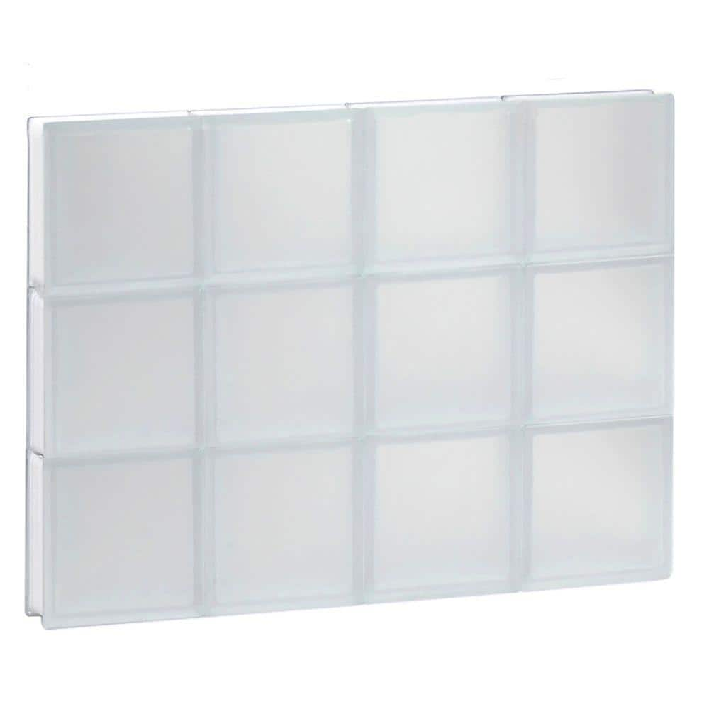 Clearly Secure 31 in. x 23.25 in. x 3.125 in. Frameless Frosted Pattern ...