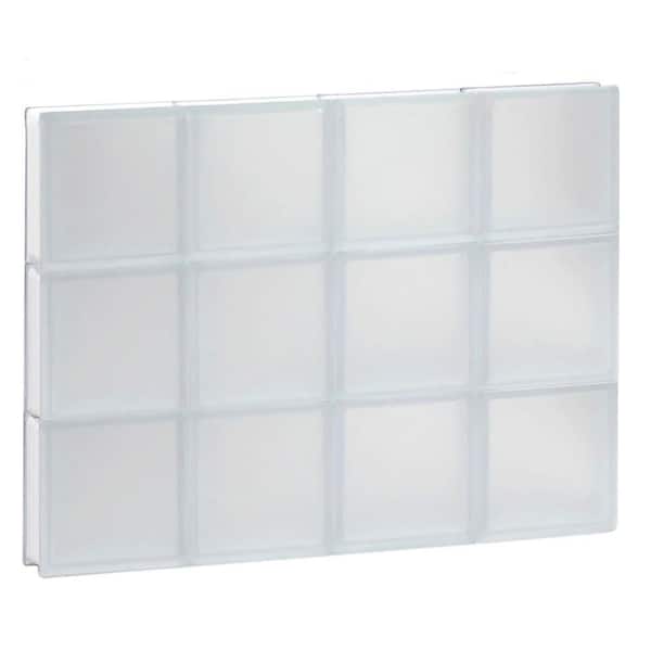 Clearly Secure 31 in. x 23.25 in. x 3.125 in. Frameless Frosted Pattern Non-Vented Glass Block Window
