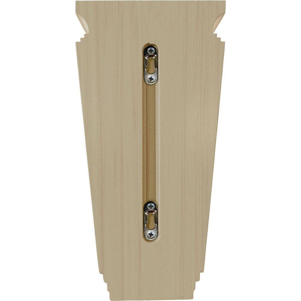 Unfinished Rubberwood Traditional Corbel 6"W x 4-3/4"D x 12"H