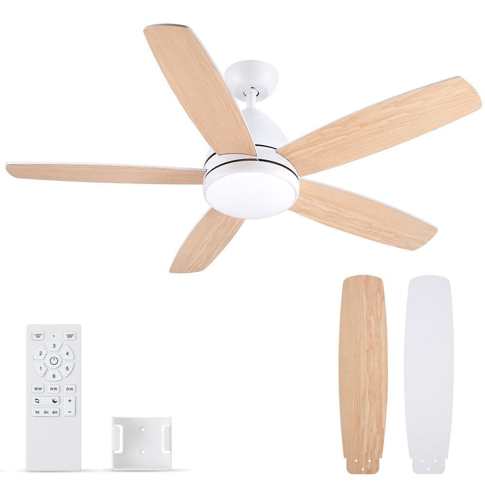 52 in. Indoor White Smart Ceiling Fan with Integrated LED Light Kit, Work With Tuya APP and Smart Assistant Devices price history on PriceWatchPro