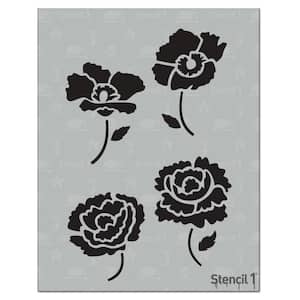 Peonies and Poppies Stencil