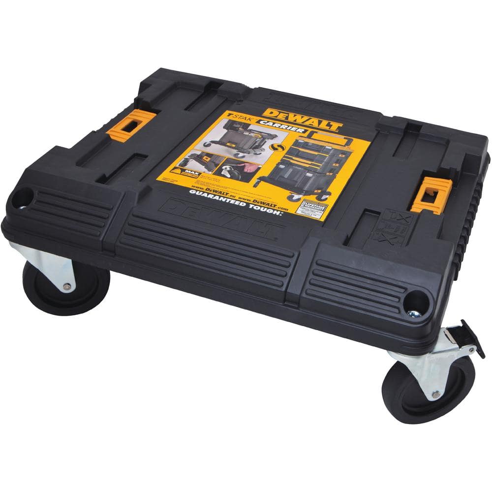 DEWALT Black Plastic TSTAK 4-Wheel Cart with Strap