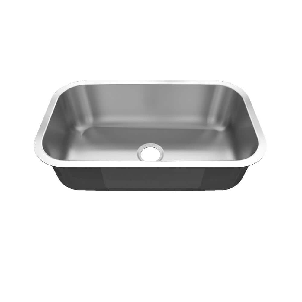 31 in. Undermount Single Bowl 18-Gauge 304 Stainless Steel Workstation Kitchen Sink -  Sinber, MU3118SR