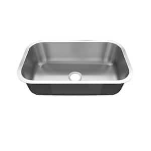 31 in. Undermount Single Bowl 18-Gauge 304 Stainless Steel Workstation Kitchen Sink