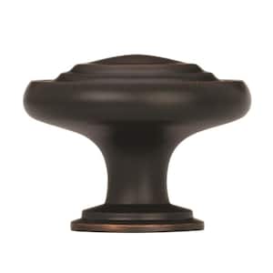 Inspirations 1-5/16 in. Dia (33 mm) Oil-Rubbed Bronze Round Cabinet Knob (10-Pack)