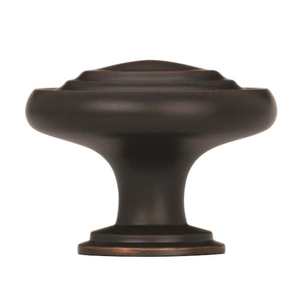 Inspirations 1-5/16 in. (33mm) Classic Oil Rubbed Bronze Round Cabinet Knob