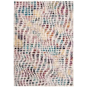 Aria Cream/Wine 8 ft. x 10 ft. Abstract Area Rug