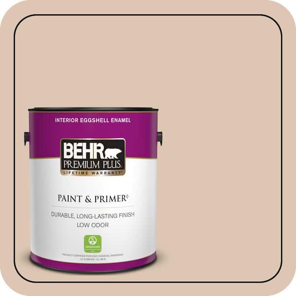 BEHR PREMIUM PLUS 1 gal. #280E-2 Arabian Sands Eggshell Enamel Low Odor Interior Paint & Primer
