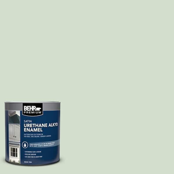 1 qt. #440E-2 Herbal Mist Satin Enamel Urethane Alkyd Interior/Exterior Paint