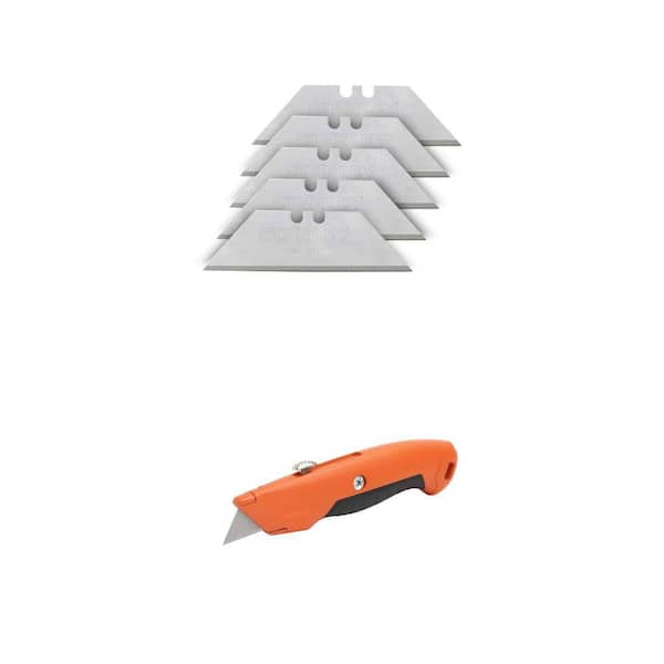Heavy-Duty Blades (5-Pack) and Retractable Utility Knife Combo