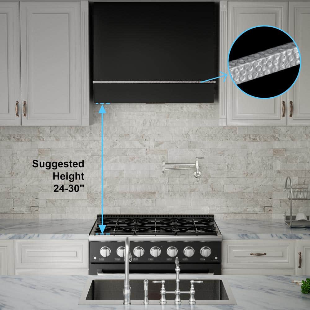 Akicon 36" Stainless Steel Wall Mount Range Hood