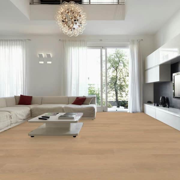 Bolivar Euro Oak 3/8 in. T x 7.5 in. W Tongue and Groove Wire Brushed Engineered Hardwood Flooring (39.06 sqft/case)
