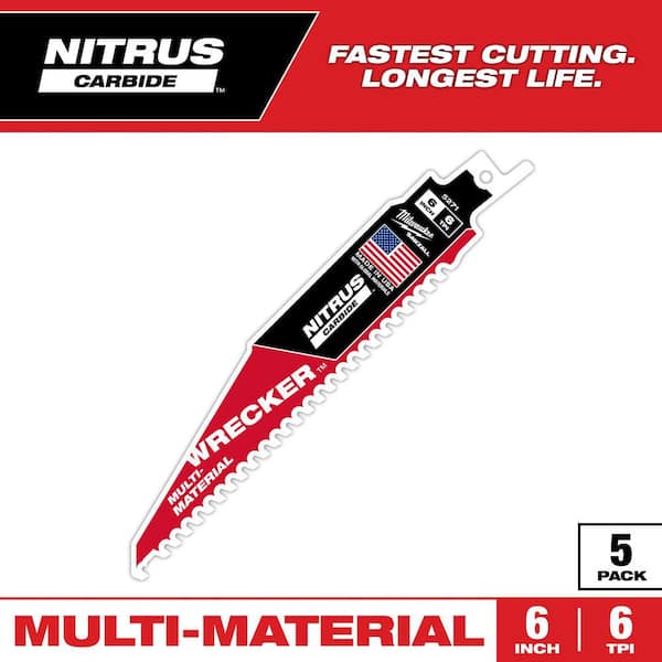 Milwaukee 6 in. 6 Teeth Per Inch WRECKER Nitrus Carbide Teeth
