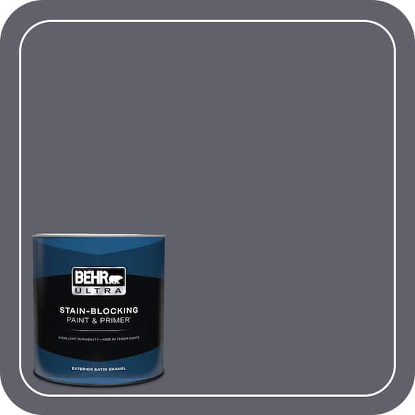 BEHR ULTRA 1 qt. #N540-6 Script Ink Satin Enamel Exterior Paint & Primer