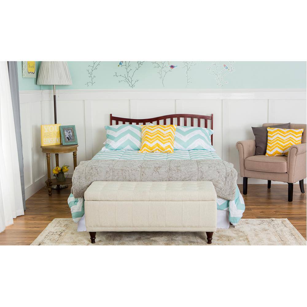 Cherry Pinewood 5-in-1 Convertible Crib with Adjustable Mattress Heights